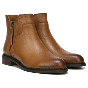 Franco Sarto Women’s Cognac Halford Burnished Leather Ankle Boots Size 8 Western